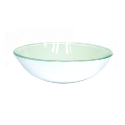 Cuba de Vidro Redonda Banheiro Lavabo 30 cm Branco Vmex