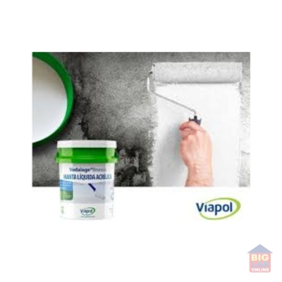 Manta Líquida Acrílica Vedalage Branco Balde 14l / 18kg Viapol