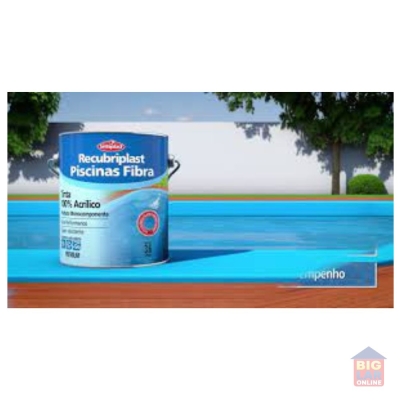 Tinta Impermeabilizante Piscina Fibra Base Solvente 3,6lt Azul