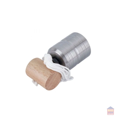 Prumo de Metal de Parede com Apoio de Madeira 400g Fertak