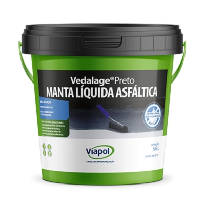 Manta Asfáltica Líquida 3,6L Preto Vedalage Viapol