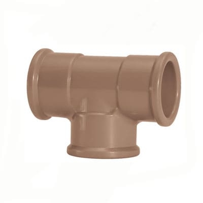 Cano Tê 90° Soldável 20mm Marrom - TIGRE