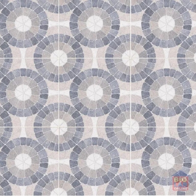 Piso Cerâmico Acetinado 61x61cm Mosaico Blue Ceral Hd | Caixa: 2,65 m²
