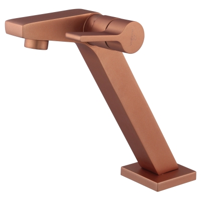 Torneira Banheiro Lavatório Gourmet Bancada Requinte Rosa