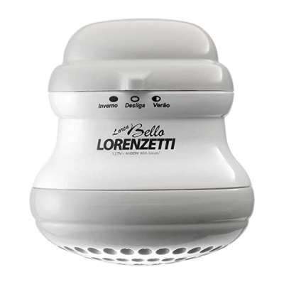 Chuveiro Elétrico c/ Cano Lorenbello 4600w 127v Cinza/Branco