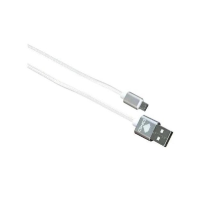 Cabo carregador para celular MICRO USB V8 1,2M - Prata - DMD