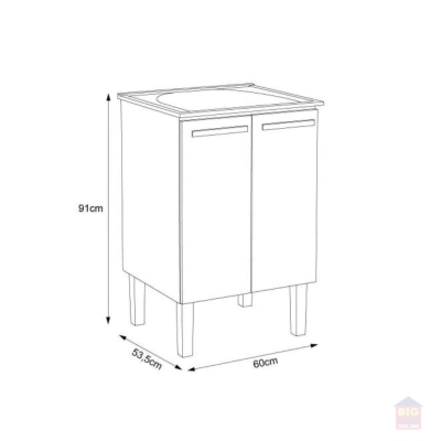 Tanque Com Gabinete Aço Cozimax Venus 56,9cm Branco Cozimax