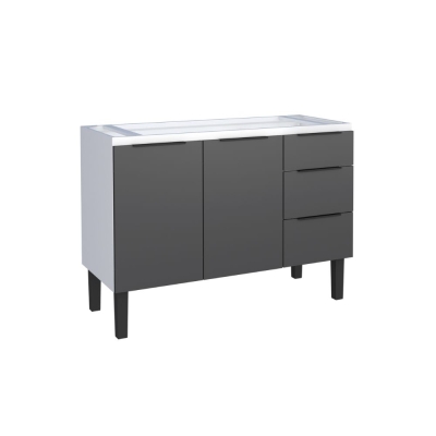 Gabinete Pia Cozinha em Aço Júpiter 117cm Cozimax Preto