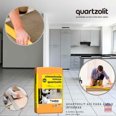 Argamassa Colante Cimentcola Interno Ac1 Cinza 20kg Quartzolit