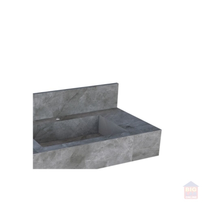 Bancada Banheiro Porcelanato Bergamo 20x80cm Cinza Cozimax