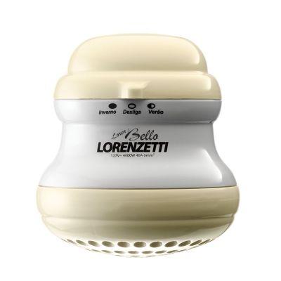 Chuveiro Elétrico c/ Cano Lorenbello 4600w 127v Bege/Branco
