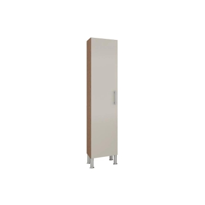 Armario Cozinha Paneleiro Mdf Flex Amendoa/Off White Mgm