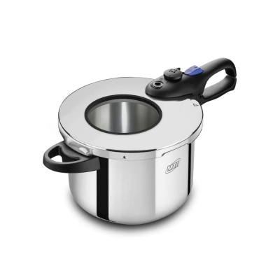 Panela de Pressão Inox com Visor de Vidro MTA 6,0 L.MTA